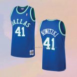 Men's Dallas Mavericks Dirk Nowitzki NO 41 Mitchell & Ness 1998-99 Blue Jersey