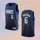 Men's Dallas Mavericks Kristaps Porzingis NO 6 Earned 2020-21 Blue Jersey