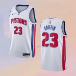 Men's Detroit Pistons Blake Griffin NO 23 Association White Jersey