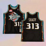 Men's Detroit Pistons Slim Shad x Br NO 313 Black Jersey