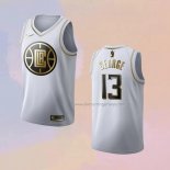 Men's Golden Edition Los Angeles Clippers Paul George NO 13 White Jersey