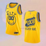 Men's Golden State Warriors Customize City Classic Edition Gold Jersey