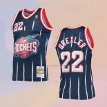 Men's Houston Rockets Clyde Drexler NO 22 Mitchell & Ness 1996-97 Blue Jersey