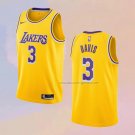 Men's Los Angeles Lakers Anthony Davis NO 3 Icon 2020-21 Yellow Jersey