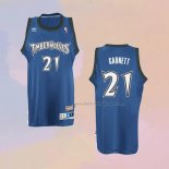 Men's Minnesota Timberwolves Kevin Garnett NO 21 Throwback Blue Jersey