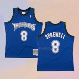 Men's Minnesota Timberwolves Latrell Sprewell NO 8 Hardwood Classics Throwback Blue Jersey