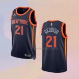 Men's New York Knicks Cam Reddish NO 21 Statement 2022-23 Black Jersey