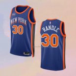 Men's New York Knicks Julius Randle NO 30 City 2023-24 Blue Jersey