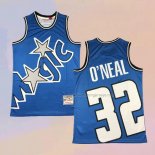Men's Orlando Magic Shaquille O'neal NO 32 Mitchell & Ness Big Face Blue Jersey