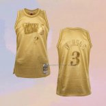Men's Philadelphia 76ers Allen Iverson NO 3 Mitchell & Ness 2000-01 Gold Jersey