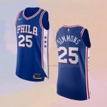 Men's Philadelphia 76ers Ben Simmons NO 25 Icon Authentic Blue Jersey