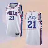Men's Philadelphia 76ers Joel Embiid NO 21 Association White Jersey
