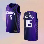 Men's Sacramento Kings Davion Mitchell NO 15 Statement 2023-24 Purple Jersey