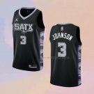 Men's San Antonio Spurs Keldon Johnson NO 3 Statement 2022-23 Black Jersey