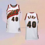 Men's Seattle Supersonics Shawn Kemp NO 40 Historic Throwback White Jersey