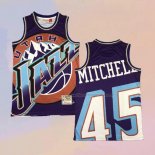 Men's Utah Jazz Donovan Mitchell NO 45 Mitchell & Ness Big Face Purple Jersey