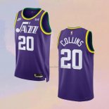 Men's Utah Jazz John Collins NO 20 Classic 2023-24 Purple Jersey