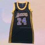 Women's Los Angeles Lakers Kobe Bryant NO 24 Black Jersey2