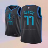 Kid's Dallas Mavericks Luka Doncic NO 77 City 2018-19 Blue Jersey