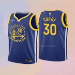 Kid's Golden State Warriors Stephen Curry NO 30 Icon 2019-20 Blue Jersey