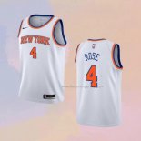 Kid's New York Knicks Derrick Rose NO 4 Association White Jersey