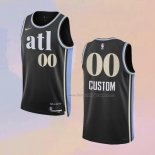 Men's Atlanta Hawks Customize City 2023-24 Black Jersey