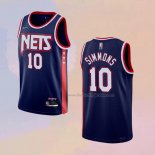 Men's Brooklyn Nets Ben Simmons NO 10 City 2021-22 Blue Jersey