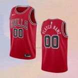 Men's Chicago Bulls Customize Icon Red Jersey