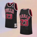 Men's Chicago Bulls Michael Jordan NO 23 Mitchell & Ness 1997-98 Black Jersey3