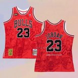 Men's Chicago Bulls Michael Jordan NO 23 Mitchell & Ness Hebru Brantley Red Jersey