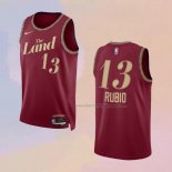 Men's Cleveland Cavaliers Ricky Rubio NO 13 City 2023-24 Red Jersey