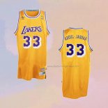 Men's Los Angeles Lakers Kareem Abdul-jabbar NO 33 Throwback Yellow Jersey