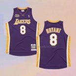 Men's Los Angeles Lakers Kobe Bryant NO 8 Icon 2000-01 Finals Bound Purple Jersey