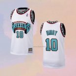Men's Memphis Grizzlies Mike Bibby NO 10 Historic Throwback White Jersey