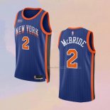 Men's New York Knicks Miles Mcbride NO 2 City 2023-24 Blue Jersey