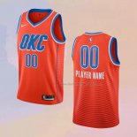 Men's Oklahoma City Thunder Customize Statement 2019-20 Orange Jersey