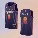 Men's Phoenix Suns Grayson Allen NO 8 City 2023-24 Purple Jersey