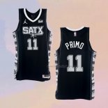 Men's San Antonio Spurs Joshua Primo NO 11 Statement 2022-23 Black Jersey