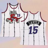 Men's Toronto Raptors Vince Carter NO 15 Mitchell & Ness 1998-99 White Jersey2