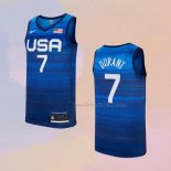 Men's USA 2021 Kevin Durant NO 7 Blue Jersey