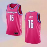 Men's Washington Wizards Anthony Gill NO 16 City 2022-23 Pink Jersey
