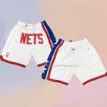 Brooklyn Nets Just Don 2019 White Shorts
