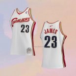 Kid's Cleveland Cavaliers LeBron James NO 23 Mitchell & Ness 2003-04 White Jersey