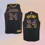 Kid's Los Angeles Lakers Kobe Bryant NO 24 Earned 2021-22 Black Jersey