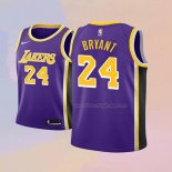 Kid's Los Angeles Lakers Kobe Bryant NO 24 Statement 2018 Purple Jersey