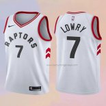 Kid's Toronto Raptors Kyle Lowry NO 7 Association 2017-18 White Jersey