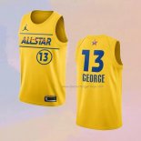 Men's All Star 2021 Los Angeles Clippers Paul George NO 13 Gold Jersey