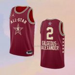 Men's All Star 2024 Oklahoma City Thunder Shai-gilgeous Alexander NO 2 Red Jersey