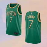 Men's Boston Celtics Jaylen Brown NO 7 City 2019-20 Green Jersey