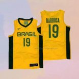 Men's Brazil Leandro Barbosa NO 19 2019 FIBA Baketball World Cup Yellow Jersey